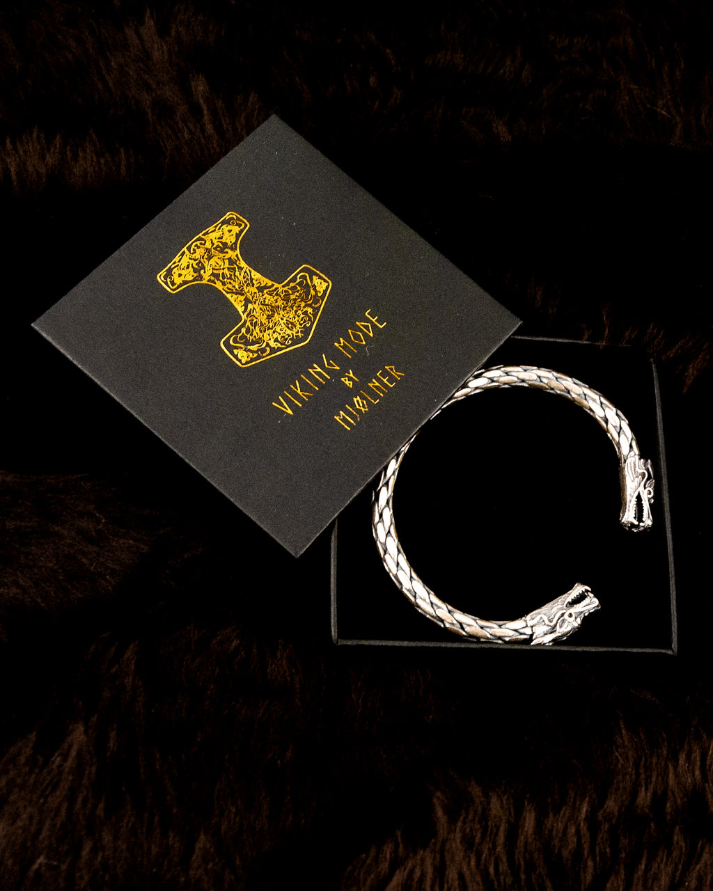 DRAGON HEADS STERLING SILVER BRACELET