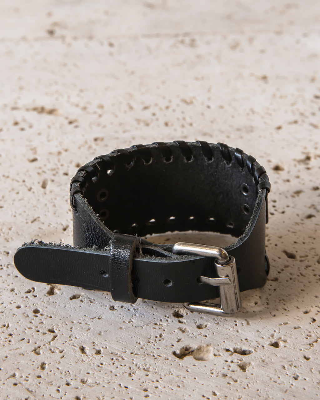 LEATHER CUFF WITH FENRIR PLATE