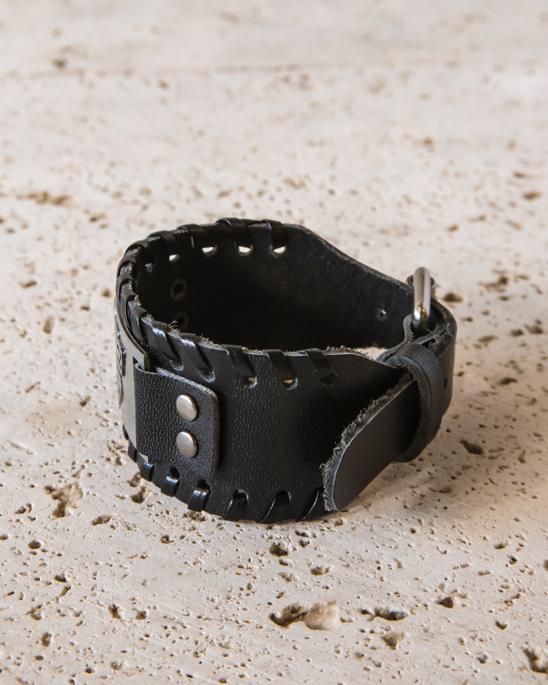 LEATHER CUFF WITH FENRIR PLATE