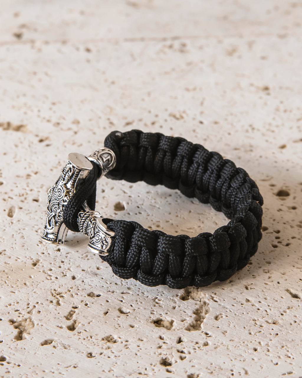 MJØLNER HAMMER BRACELET - BLACK