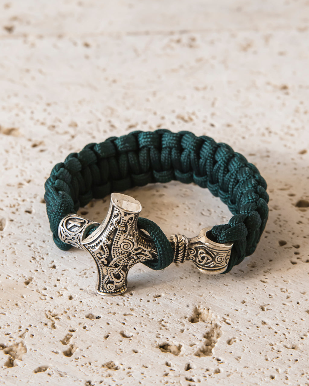 MJØLNER HAMMER BRACELET - GREEN