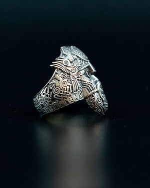 ODIN - GOD OF WAR RING WITH SAPPHIRE