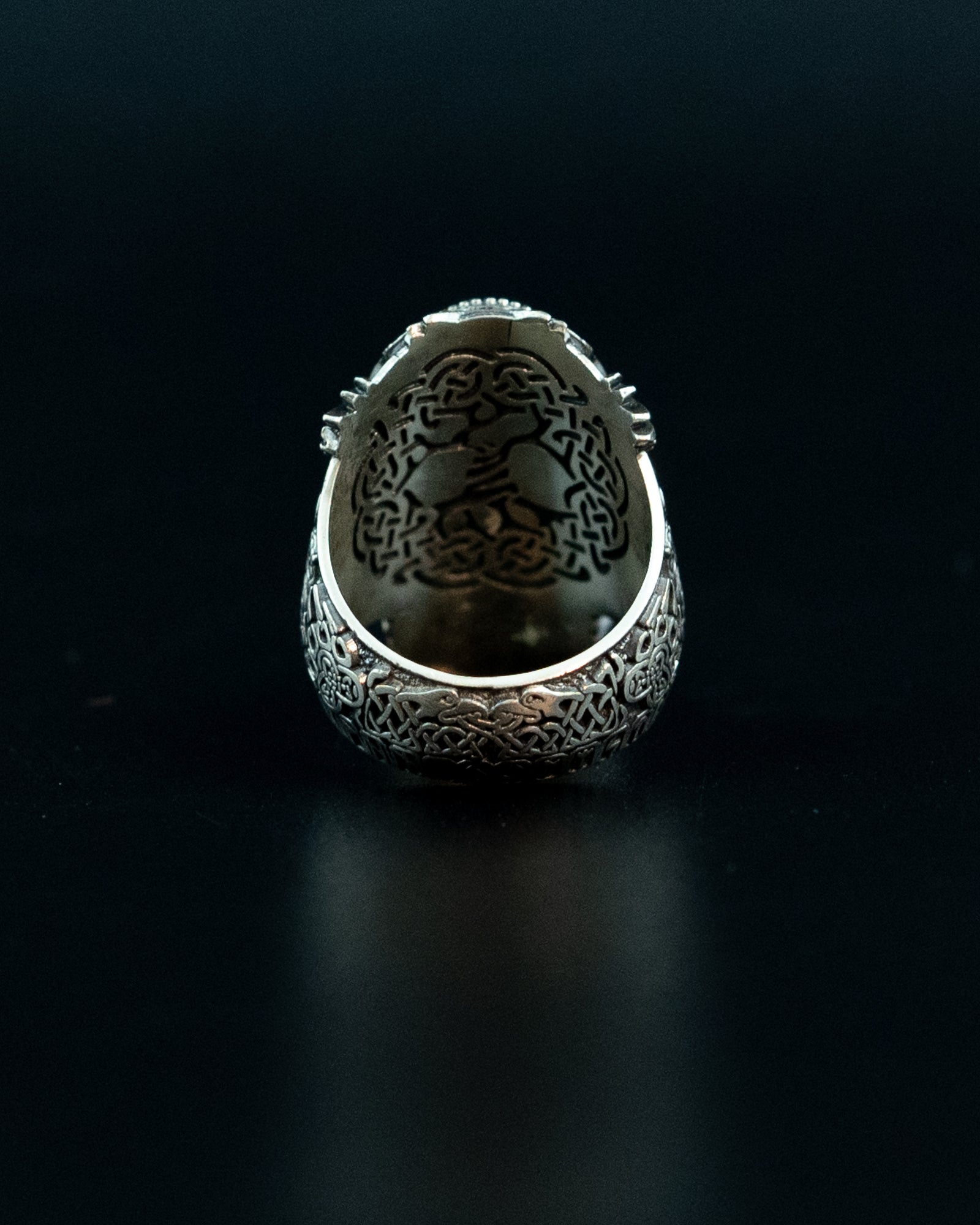 ODIN - GOD OF WAR RING WITH SAPPHIRE