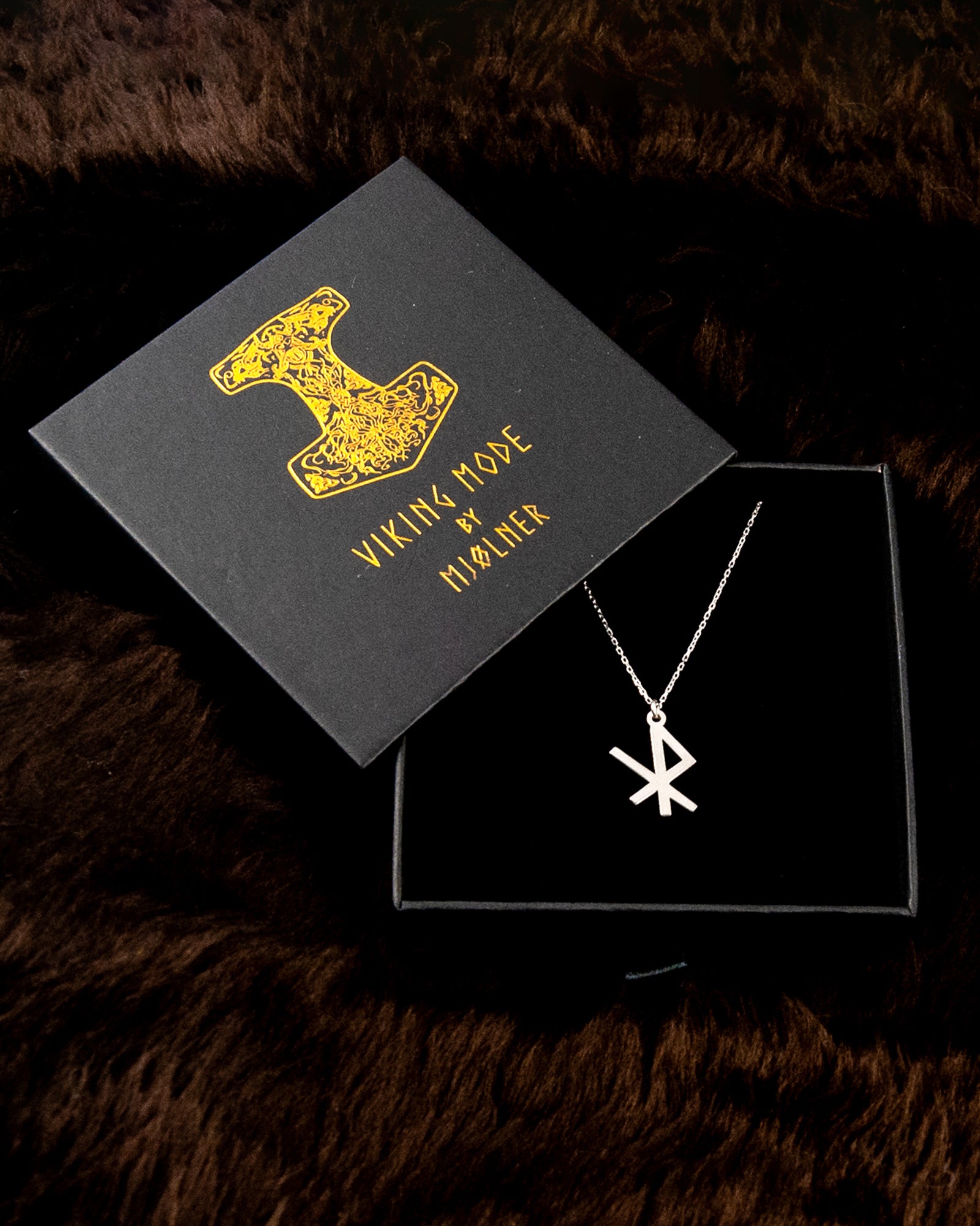 LOVE RUNE CHARM NECKLACE - SOLID STERLING SILVER