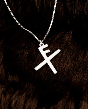 LUCK RUNE CHARM NECKLACE - S925 STERLING SILVER