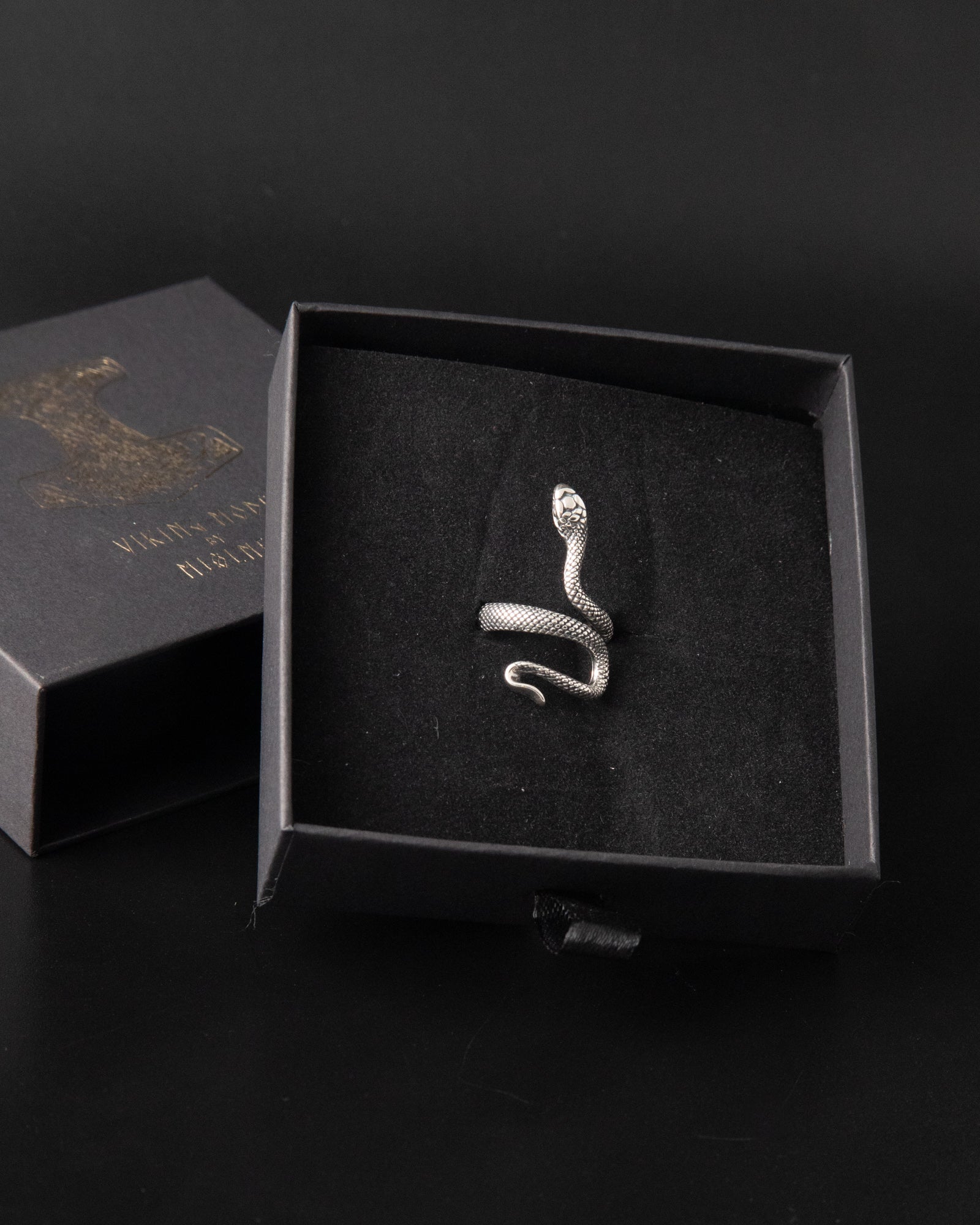 JÖRMUNGANDR ADJUSTABLE RING - STERLING SILVER