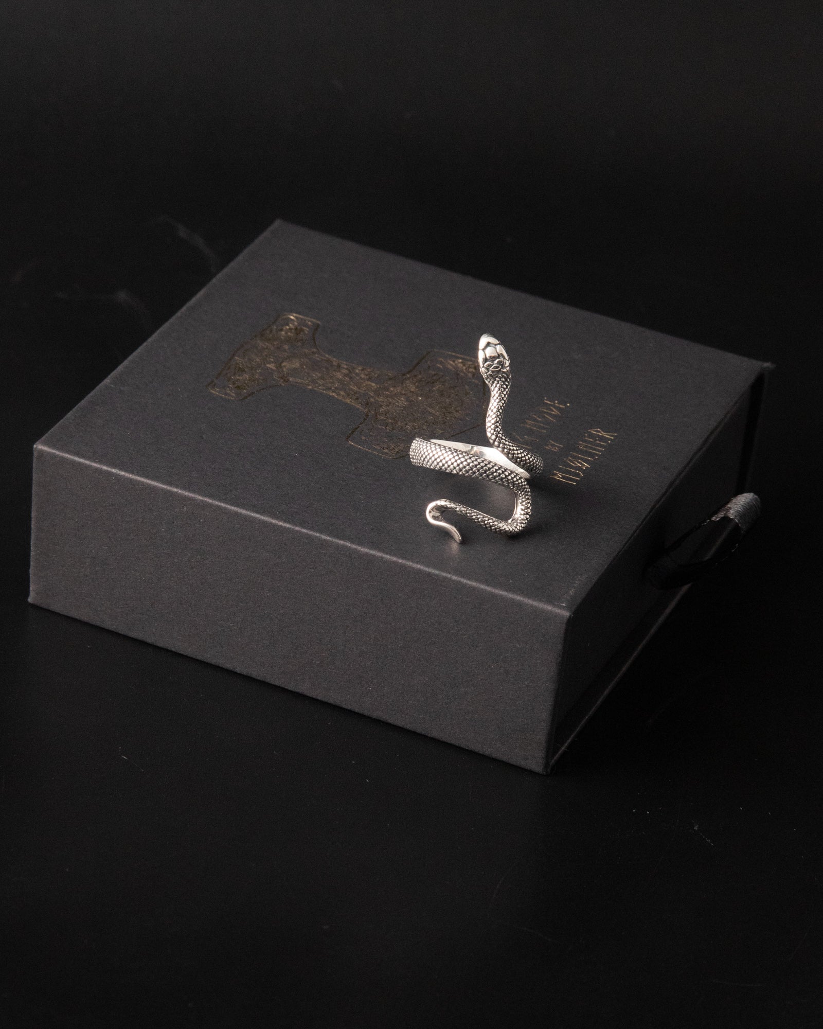 JÖRMUNGANDR ADJUSTABLE RING - STERLING SILVER