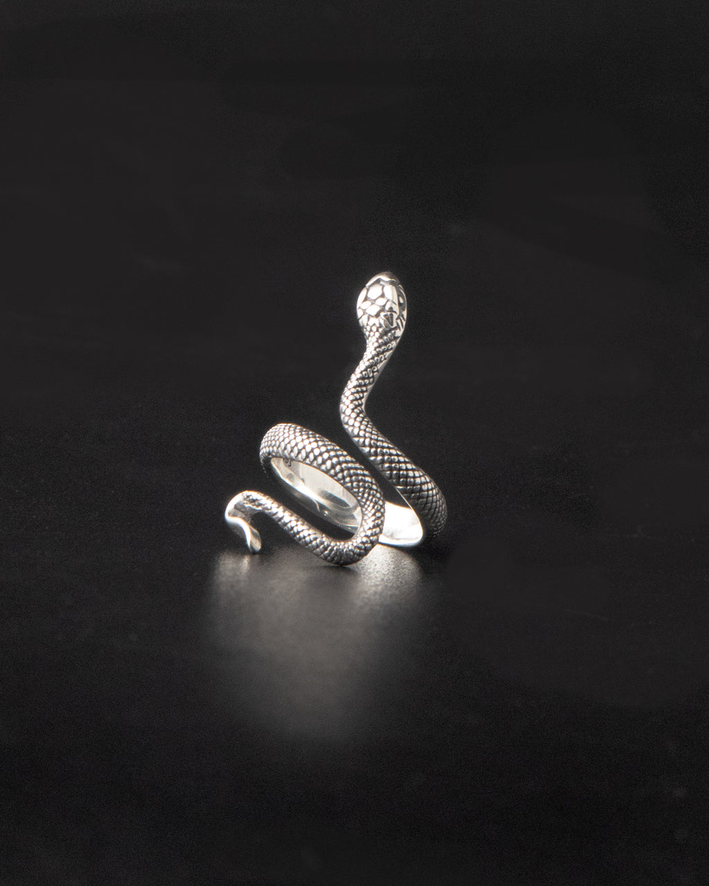 JÖRMUNGANDR ADJUSTABLE RING - STERLING SILVER