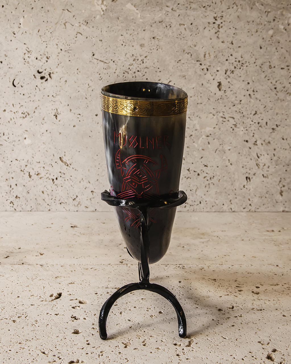 PETITE DRINKING HORN & STAND- 300ML