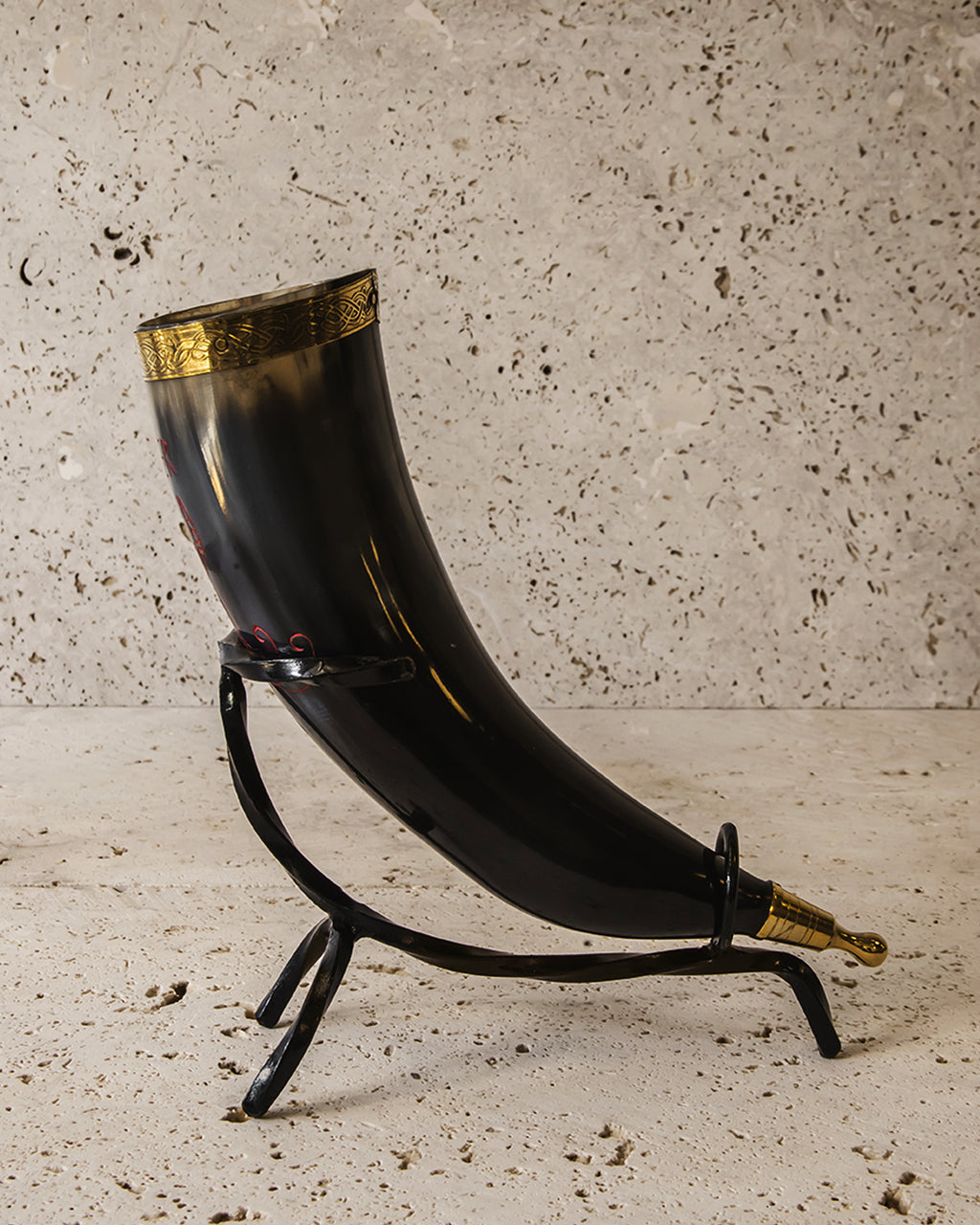 PETITE DRINKING HORN & STAND- 300ML
