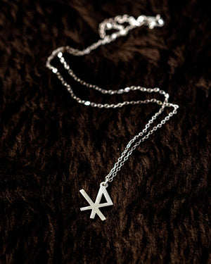 LOVE RUNE CHARM NECKLACE - SOLID STERLING SILVER