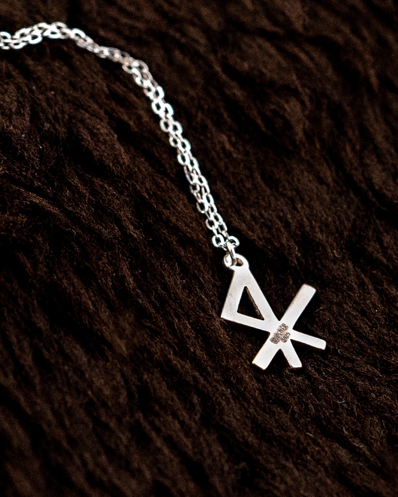 LOVE RUNE CHARM NECKLACE - SOLID STERLING SILVER