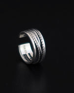 STERLING SILVER ADJUSTABLE CUFF RING